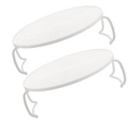LOLIPPYY 2pcs Food Storage Rack Microwave Oven Steaming Tray Kitchen Accessory Compact Design for Microwave and Steamer Use
