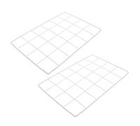 LOLIPPYY 2PCS Freezer Organizer Dividers 20x30cm White Wire Grid Shelf Metal Partition Panels for Chest and Upright Freezer Fridge Shelf Organiser Basket Separator