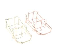 LOLIPPYY 2pcs Gold-plated Two-layer Makeup Sponge Puff Racks Drying Holder for Cosmetic Eggs Beauty Puff Stands Suitable for Powder Storage and Makeup Tools Organization