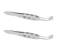 LOLIPPYY 2pcs -Grade Stainless Steel Meibomian Gland Massage Tweezers for Precise Eyelid Cyst Removal and Gland Unclogging Reusable Eye Care Tool for Sensitive Areas Suitable for Home and