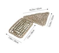 LOLIPPYY 2pcs Hand-woven Lizards Hammock Pet Mat Light Brown Natural Grass Cushion for Bearded Dragons Iguanas Geckos Cats Dogs Exercise and Rest