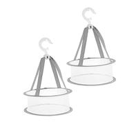 LOLIPPYY 2Pcs Hanging Mesh Drying Net for Cosmetic Sponges and Makeup Brushes Multi Functional Dry Rack for Socks and Underwear Space Saving Organizer for Apartment and Dorm Use