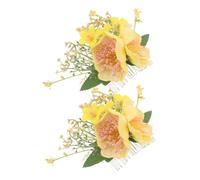LOLIPPYY 2PCS Hawaiian Flower Hair Clips Plumeria Hibiscus Hair Comb for Women Boho Bridal Hairpiece Updos Hairpin Tropical Floral Barrettes for Beach Wedding