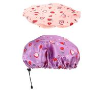 LOLIPPYY 2pcs Increase Waterproof Shower Cap Hair Shower Caps for Women Tomorrow