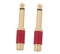 LOLIPPYY 2PCS Jack Adapter Male to Rca Female Audio Converter with Interface Red Sound Quality for Professional Equipment Stable Transmission
