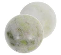 LOLIPPYY 2pcs Jade Hand Exercise Balls 5cm Deep Tissue Massage Baoding Balls for Hand Therapy and Meditation with Storage Box for Adults Physiotherapy and Relaxation