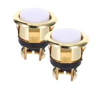 LOLIPPYY 2PCS Lighted Round Alloy Doorbell Push Buttons Weather-resistant Wired Wall Mounted Replacement for Home Use Visible Night Illumination Easy Installation Wire Not Included