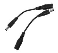 LOLIPPYY 2pcs Male to Female Effector Polarity Converter Cables for Musical Instruments Durable Black Instrument Cable Accessories Compatible with Bass Guitar Keyboard Effects