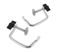 LOLIPPYY 2pcs Manual Pasta Machine Handle Replacement Metal Noodle Maker Accessories with Fixing Clips Easy Install Noodle Maker Tool Parts for Kitchen Use for Various Pasta Attachments