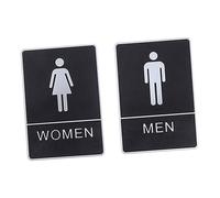 LOLIPPYY 2Pcs Men and Women Toilet Signs Adhesive Wall Decals for Washroom Restroom Doors Clear Pictogram Wc Notice Boards for Hotels Offices and Homes