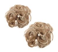 LOLIPPYY 2pcs Messy Bun Hair Piece Synthetic Chignon Wig Lightweight Updo Accessory for Women Quick Styling Voluminous Hair Bun for Daily Wear Party Wedding