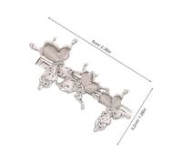 LOLIPPYY 2pcs Metal Butterfly Hair Clips Non Slip Side Bang Clips for Women Eye Effect Hair Accessories for Daily Use and Special Occasions