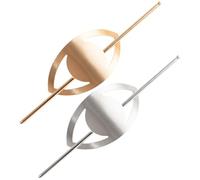 LOLIPPYY 2pcs Metal Hair Sticks with Pearl Accent Elegant Curved Hollow Design Chignon Pins for Women and Bun Hair Holders in Gold and Silver Easy to