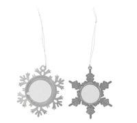 LOLIPPYY 2pcs Metal Pendant Necklace for Xmas Decorations Creative Photo Frame Shape Jewelry Pendant for Winter Birthday