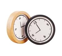 LOLIPPYY 2pcs Miniature Wooden Wall Clock Realistic Dollhouse Furniture Accessories Compact Decorative Clocks for Dollhouse Wall Decoration Yellow and Black