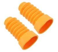LOLIPPYY 2Pcs Motorcycle Front Fork Dust Boots Yellow, Rubber Suspension Shock Absorber Covers Compatible with Popular Scooter Models, Front Shock Fork Protector for Off-Road and Street Use
