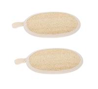 LOLIPPYY 2pcs Natural Loofah Bath Towels Exfoliating Shower Scrunchie for Body Cleaning