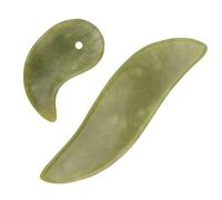 LOLIPPYY 2pcs Nature Jade Gua Sha Board Gua Sha Tool for Face Massage Practical Massaging Tool for and Neck