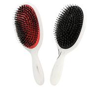 LOLIPPYY 2pcs Paddle Hair Brush with Scalp Massage Detangling Boar Bristle Comb for Women Wet Dry Hair Styling Soft Flexible Pins for and Split End Prevention