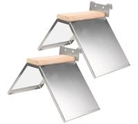 LOLIPPYY 2pcs Pigeon Perch Stand for Birds and Parrots Iron and Wood Bird Resting Rack Safe and Accessory for Budgies Doves and Pigeons