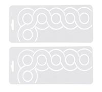 LOLIPPYY 2pcs Plastic Quilt Stencil Templates for Machine and Hand Quilting, 9-inch Border and Corner Patchwork Quilting Stencils for Sewing and Embroidery