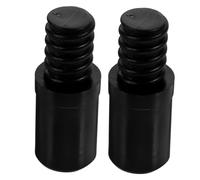 LOLIPPYY 2Pcs Plastic Threaded Handle Tips for Push Broom Replacement Rivet Design Quick Installation Suitable for American Threaded Extension Poles Cleaning Tools