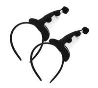 LOLIPPYY 2pcs Plush Clown Headband Cute Circus Hair Accessories for Halloween Carnival Birthday Party Dress Up and Cosplay