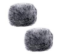 LOLIPPYY 2pcs Plush Microphone Cover Windproof Noise-reducing Mic Sleeve for Various Microphones for Ktv Conference Rooms News Interviews and Stage Performances