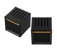 LOLIPPYY 2pcs Portable Guitar Pick Holder Case in Amplifier Speaker Style Compact Mini Plectrum Storage Box for Efficient Pick Organization and Quick Access for Guitarists and Musicians