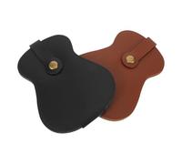 LOLIPPYY 2pcs PU Leather Guitar Pick Holder Capacity Plectrum Bag for Acoustic Electric Bass Ukulele Banjo Compact Lightweight Organizer for Musicians
