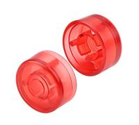 LOLIPPYY 2pcs Red Guitar Pedal Footswitch Toppers Plastic Protection Caps Compact Design Lightweight Extend Service Life for Guitar Effect Accessories