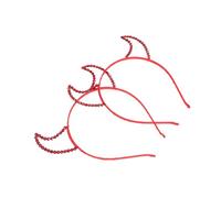 LOLIPPYY 2pcs Red Rhinestone Devil Horns Headband Halloween Costume Accessory Charming Horn Hair Headwear for Women Party Cosplay