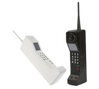 LOLIPPYY 2pcs Retro Brick Cell Phone Props Vintage Old Fashioned Telephone Ornaments for Desktop Home Decor Party Decoration Compact Mobile Phone Statue