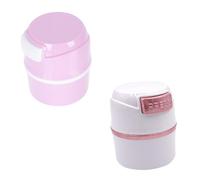 LOLIPPYY 2Pcs Reusable Eyelash Glue Container Material Lash Storage Box with Large Capacity Portable Makeup Case for Keeping Eyelash Extension Glue Fresh and Sealed