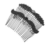 LOLIPPYY 2pcs Rhinestone Bridal Hair Comb Elegant Sparkling Side Combs for Wedding Updos Secure Hold Hair Accessories for Brides and Bridesmaids Quick Styling with Glitter Decoration