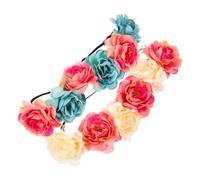 LOLIPPYY 2Pcs Rose Floral Headband Wreath for Women Eye Catching Hair Accessory for Weddings Festivals and Parties Bridesmaids