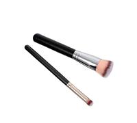 LOLIPPYY 2pcs Self Tanning Brush for Face Dual Model Foundation Powder Makeup Tools Smooth Buffing Application for Even Sunless Tan for Women Learning Enhancing Makeup Skills