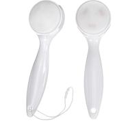 LOLIPPYY 2pcs Silicone Face Brush Manual Facial Cleanser Exfoliating Scrubber White Handheld Facial Massage Brush for Deep Skin Cleansing and Skincare Routine
