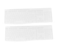 LOLIPPYY 2pcs Silicone Keyboard Film Cover for Transparent Anti-shock Soft Protective Skin for Laptop Computer Keys Non-yellowing Material