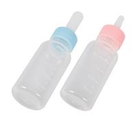 LOLIPPYY 2pcs Silicone Pet Nursing Bottles for Newborn Puppies and Kittens Mini Milk Replacement Feeder for Small Animals Ergonomic Goat Milk Bottle Kitten and Puppy Feeding Kit