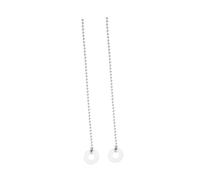 LOLIPPYY 2pcs Silver Cymbal Chain Drum Kit Tools Metal Sizzle Mount for Rides Crashes Jazz Drums with Resonance and Easy Installation