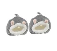 LOLIPPYY 2PCS Small Animal Nest Bed Soft Cartoon Hideout with Ventilation Warm Sleeping Space for Hamsters Hedgehogs and Sugar Gliders Cozy Winter Pet