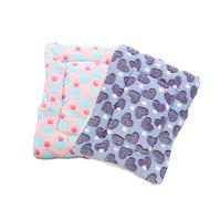LOLIPPYY 2pcs Small Pet Warm Mat Comfortable Cushion Thickened Candy Cotton Resting Pad Soft Sleeping Blanket for Dogs Cats Autumn Winter Use