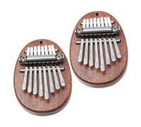 LOLIPPYY 2pcs Solid Wood Key Kalimba Thumb Piano Portable Mini Finger Musical Instrument for Beginners Compact Lightweight Design Unique Captivating Sound Christmas Birthday Gift