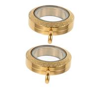 LOLIPPYY 2pcs Stainless Steel Floating Locket Pendant with Transparent Glass Window Round Memory Keepsake Charms for Necklace Jewelry Making Versatile Minimalist Design for Special
