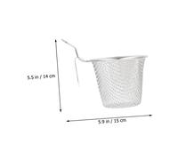 LOLIPPYY 2pcs Stainless Steel Hot Pot Pasta Basket Strainer with Handle Reusable Oil Filter Colander for Frying Food Kitchen Cooking Tool for Home and Restaurant Use