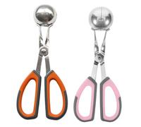 LOLIPPYY 2pcs Stainless Steel Meatball Maker Tool with Ergonomic Slip Handles Easy Clean None Stick Meat Baller Tongs for Homemade Meatballs Kitchen Gadget for Family Cooking and Holiday