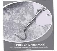 LOLIPPYY 2pcs Stainless Steel Retractable Snake Grabbing Hooks Lightweight Reptile Catching Tools with Extended Reach for Safe Handling and Feeding
