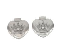 LOLIPPYY 2pcs Teeth Holder Keepsake Box with Flannelette Organizer for Lost Deciduous Tooth Storage Lightweight Vintage Alloy Collection Box for Boys