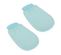 LOLIPPYY 2Pcs Thickened Plant Fiber Bath Gloves Dual-texture Back Scrub Towels for Gentle Deep Exfoliation Dirt and Mud Removal Soft Body Wash Mitts for Smooth Skin Care